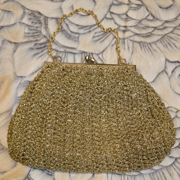 Elegant Gold Evening Clutch - Picture 1 of 1